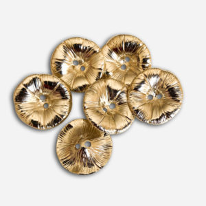 Floral metal buttons