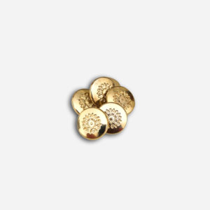 Flower Gold metal buttons